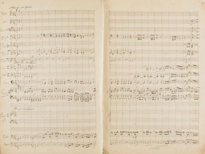 null RUBINSTEIN Anton (1829-1894).
MANUSCRIT MUSICAL autographe signé « Ant. Rubinstein »,...