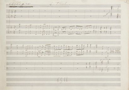 null SAINT-SAËNS Camille (1835-1921).
MANUSCRIT MUSICAL autograph signed, Grand Duo...