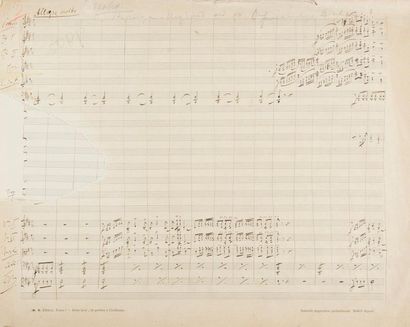  TCHAIKOVSKY Piotr Ilitch (1840-1893). MANUSCRIT MUSICAL autographe, [Danse des Fous...