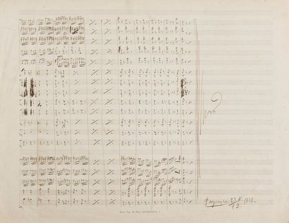  TCHAIKOVSKY Piotr Ilitch (1840-1893). MANUSCRIT MUSICAL autographe, [Danse des Fous...