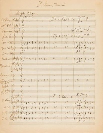 null THOMAS Ambrose (1811-1896).
MUSICAL MANUSCRIPTS autographs of recitatives and...
