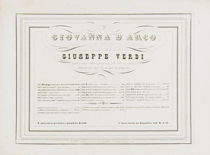  VERDI Giuseppe (1813-1901). La Traviata. Melodramma tragico di F.M. PIAVE posto...