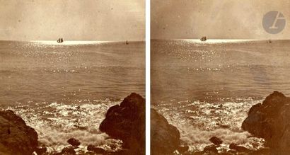 null John B. HeywoodMarine, December 1867. Cape Ann. 
Stereoscopic prints on albumen...