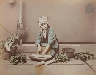 null Unidentified Japanese StudioJapan, c. 1890-1900
.Lake Hakone. Hozugawa. Girls...