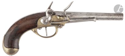 null Pistolet d arçon à silex, de dragon, modèle 1777 1er type.

Canon rond à méplats...
