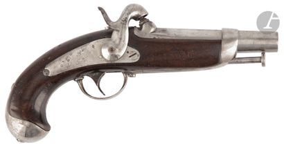 null Pistolet de gendarmerie à percussion modèle 1842.

Canon rond à méplats, poinçonné...