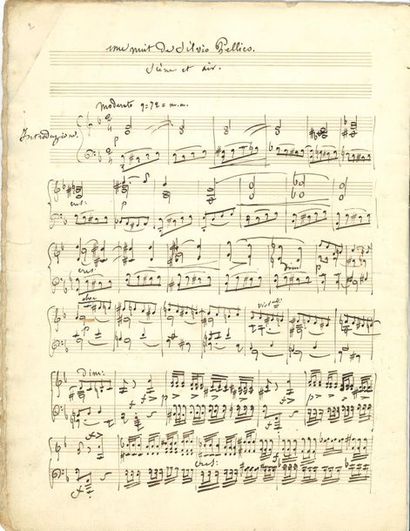 null Ambroise THOMAS (1811-1896). 2 manuscrits musicaux autographes, le premier signé,...