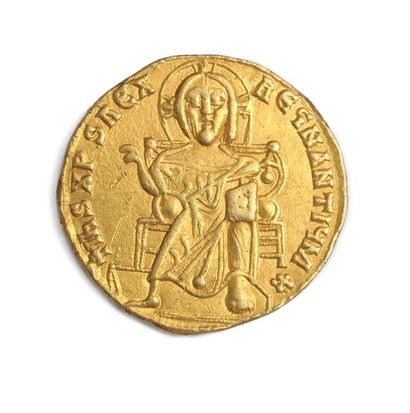 null BASILE 1er et CONSTANTIN (867 - 886). Solidus. Constantinople. 4,40 g.

Le Christ...