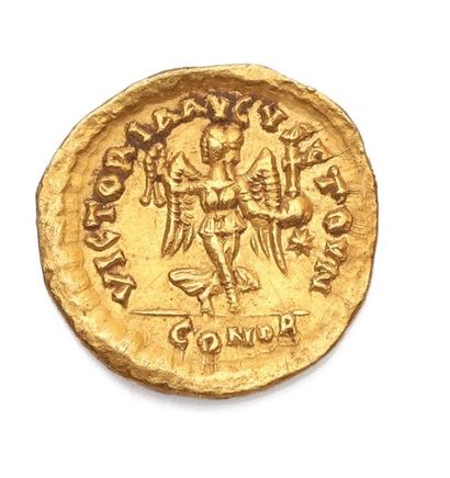 null LEON (457 - 474). Trémissis. Constantinople. 1,50 g

Son buste diadémé à droite....