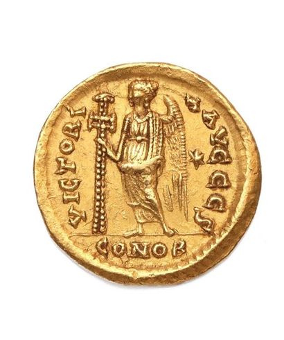 null ZENON (474 - 491). Solidus. Constantinople. 4,47 g

Son buste diadémé de face....
