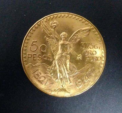 null 1 gold coin of 50 Pesos.