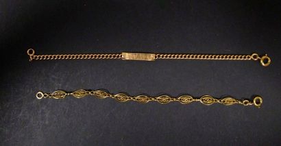 null 2 thin bracelets in yellow gold (18K). Weight: 6.1 g