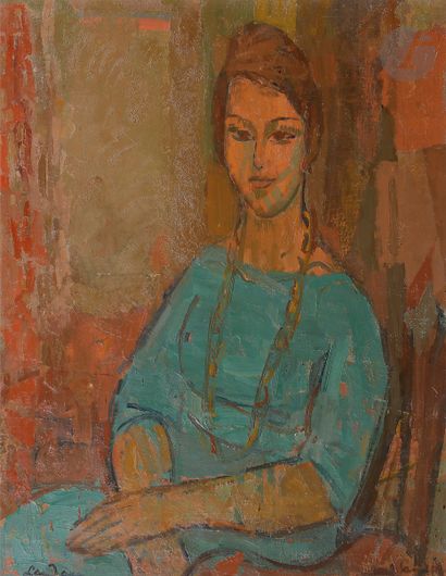 Zygmunt LANDAU (1898-1962) 
Portrait de femme...