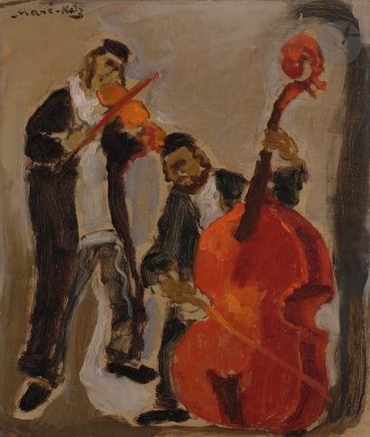 null MANE-KATZ (1894-1962) 
Les Musiciens, 1960 
Huile sur toile. 
Signée en haut...