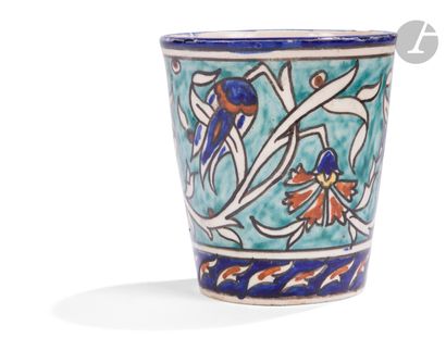 
 
Ceramic
Armenian beaker. 
Floral decoration....