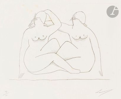 null Henri Laurens (1885-1954)
Deux nus. Vers 1929. Eau-forte. 268 x 198. Völker...