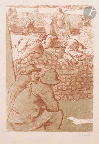 null Auguste Lepère (1849-1918)
Le Lundi, doux repos. 1897. Lithographie. 160 x 235....