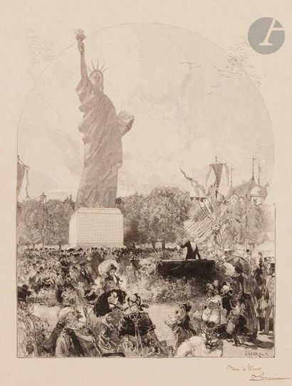null Auguste Lepère (1849-1918)
Inauguration sur la Place des États-Unis de la statue...