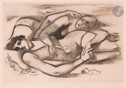 null André Lhote (1885-1962)
La Plage, deux baigneuses. 1927. Vernis mou et roulette....