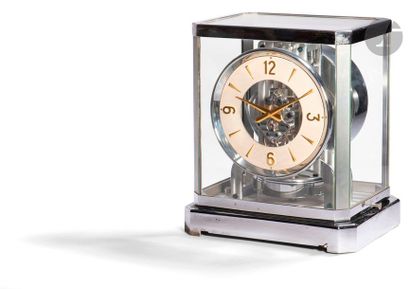 null JAEGER LECOULTRE Atmos. Circa
1960Chrome-plated metal cage
clock
with five windows,...
