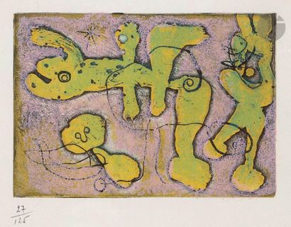 null Joan Miró (1893-1983)
Pl. pour « Trois Livres de poèmes illustrés par Miró »...