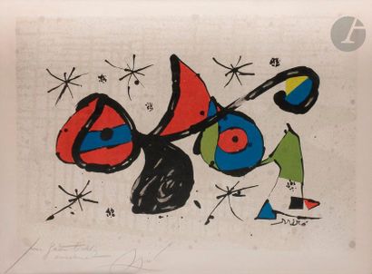 null Joan Miró (1893-1983) (after)Composition, 1976Colour lithograph by Mourlot....