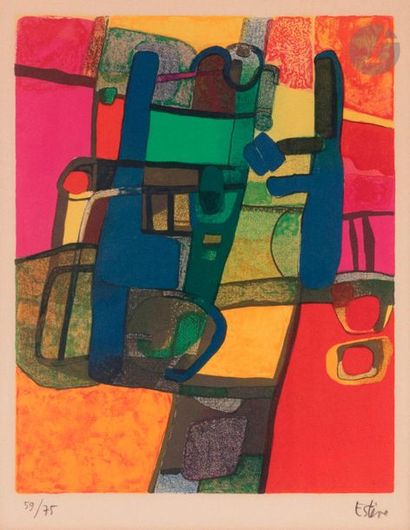 null Maurice Estève (1904-2001)
Duetto, 1969
Lithographie en couleurs. 
Épreuve sur...