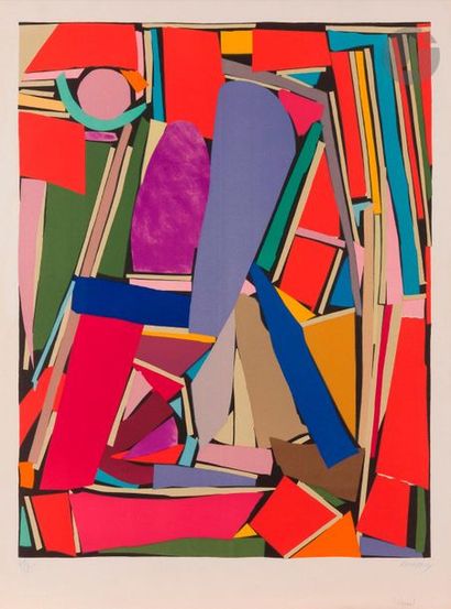 null André Lanskoy (1902-1976)
Composition, 1973
Lithographie en couleurs. 
Épreuve...