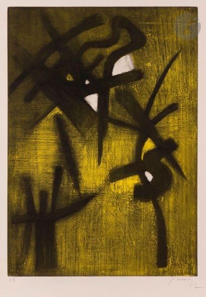 null Mario Prassinos (1916-1985
)
Composition, 1957Eau-forte

and aquatint in

colours.

...