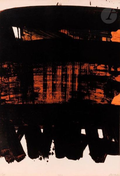 null Pierre Soulages (b. 1919
)Lithograph
No. 22, 1969Colour
lithograph
.
Proof on...