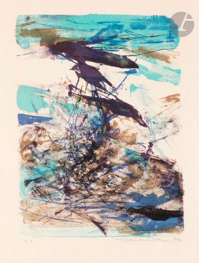 null Zao Wou-Ki (1920-2013)Composition, 1967Colour lithograph. 
Proof on vellum,...