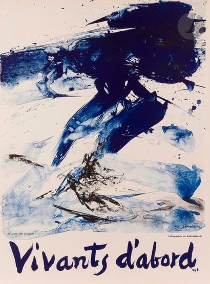 null Zao Wou-Ki (1920-2013) 
Vivants d’abord, affiche, 1968
Lithographie en couleurs....