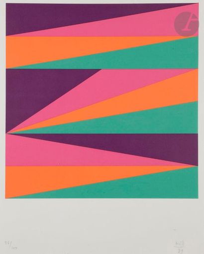null Max Bill (suisse, 1908-1994)
Composition géométrique, 1989
Sérigraphie en couleurs.
Épreuve...
