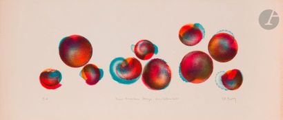 null Pol Bury (1922-2005)
Dix sphères
Lithographie en couleurs. 
Épreuve sur vélin,...