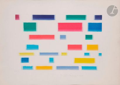 null Piero Dorazio (italien, 1927-2005)
Composition, 1979
Aquatinte en couleurs.
Épreuve...