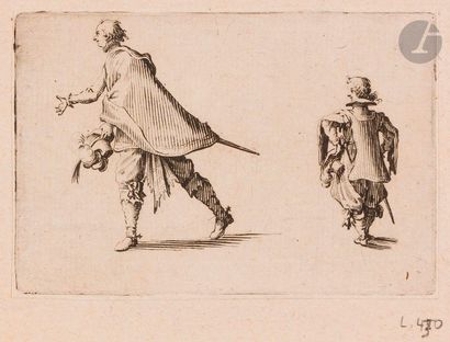 null Jacques Callot (1592-1635)
Un gentilhomme et son page ; Le Duel à l’épée ; Le...