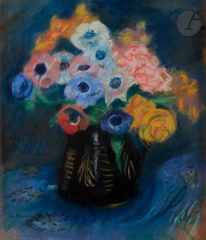 null Charles CAMOIN (1879-1965)
Bouquet d’anémones
Pastel.
Signé en bas à gauche.
(Papier...