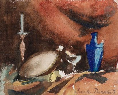 null Émile BERNARD (1868-1941
)Still life with candleWatercolour
.
Carries the stamp...