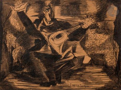 null Ismaël de la SERNA [espagnol]
(1897-1968)
Guitariste
Encre et crayon.
Signée...