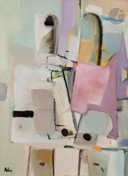 null Denise DOBIN (1916-2010
)Composition, circa 1965Oil
on canvas.
Carries the stamp...