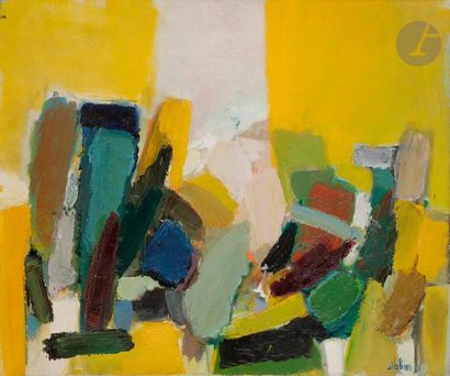 null Denise DOBIN (1916-2010
)Composition, circa 1969Oil
on canvas.
Signed lower...