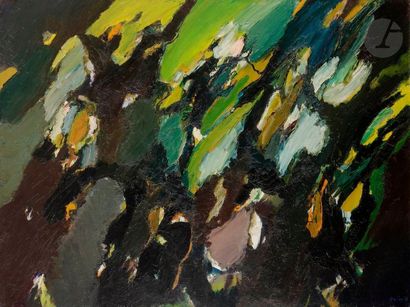 null Denise DOBIN (1916-2010
)In the park, 1971Oil
on canvas.
Signed and dated lower...