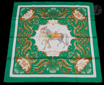 null HERMÈS square, "Turkish Horse", green background, green surround. In his box.

Good...