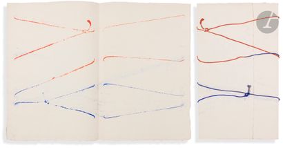 null Anne-Marie MILLIOT (1977-1985)
Écriture 1, 1980
Empreintes de cordes teintées...
