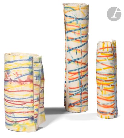 null Anne-Marie MILLIOT (1977-1985
)Cylinders, 19793
sculptures in rolled paper and...