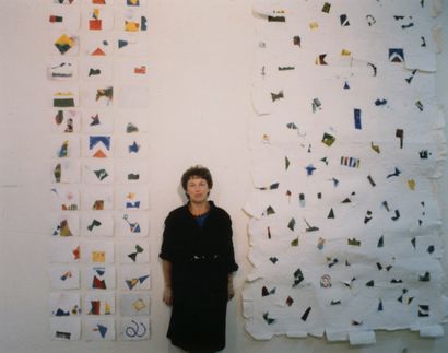 null Anne-Marie MILLIOT (1977-1985
)Assemblage mobile de pictogrammes, 1982-83Papier
d'Ambert...