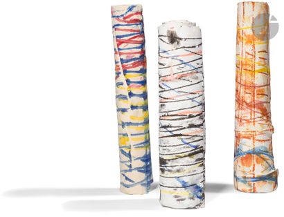 null Anne-Marie MILLIOT (1977-1985
)Cylinders, 19793
sculptures made of rolled and...