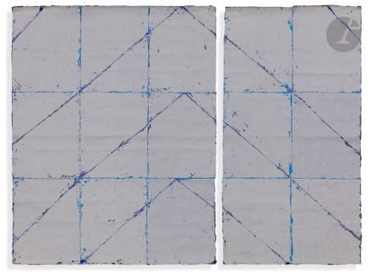 null Anne-Marie MILLIOT (1977-1985
)Tutta Blu n° 1, 1983Assembly of
blue rag paper,...