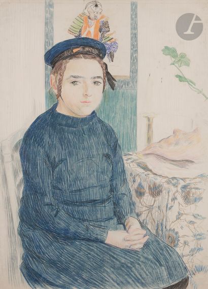 null René-Georges Hermann, known as HERMANN-PAUL (1864-1940
)Young girl as a sailor...