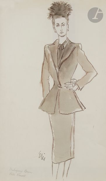 null Carl Oscar August ERICKSON dit ERIC (1891-1958)
Mahogany Brown, dessin de mode...